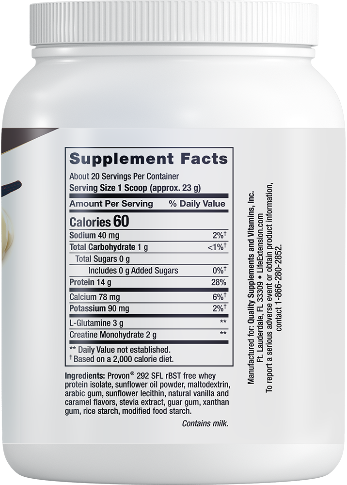 Wellness Code® Advanced Whey Protein Isolate (Vanilla), 454 grams 
Wellness Code® Advanced Whey Protein Isolate (Vanilla), 454 grams